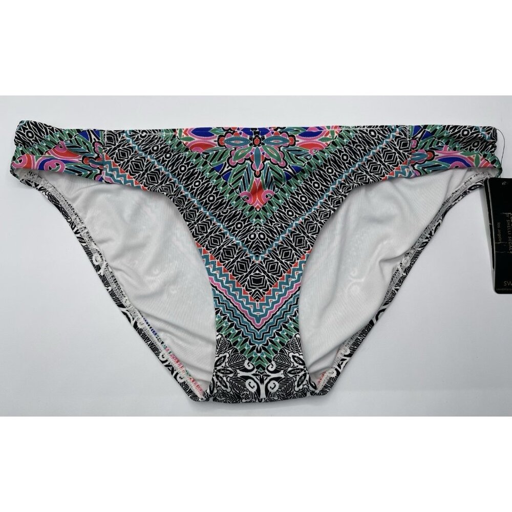 Laundry By Shelli Segal Bikini‎ Bottom Womens Size Large L Black Pink